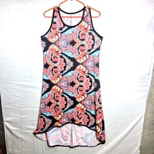 Tiffany and Grey Long Large Bohemian Crewneck Sleeveless Summer Dress